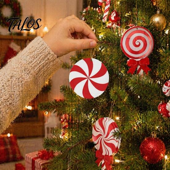 Decorative Hanging Candies for Holidays 12/24/36 Pcs Candy Christmas Tree Decorations, Lollipop Picks Tree, Red Indoor Holiday Party Wall Decorations