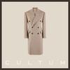 CULTUM Camel Hair Silk Wool Blend Mid-Length Trench Coat