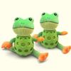 Dog Squeaky Toys Interactive Fun Game Frog Squeaky Dog Chew Toys For Pet Boredom Play Indoor Outdoor Park Crate Training