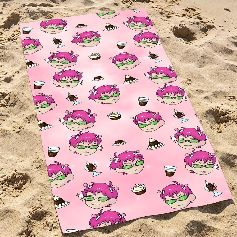 Funny T-The Disastrous Life Of Saiki Ks Towel Beach Towel Oversized Super Absorbent Soft Swim Beachtowels For Men, Women