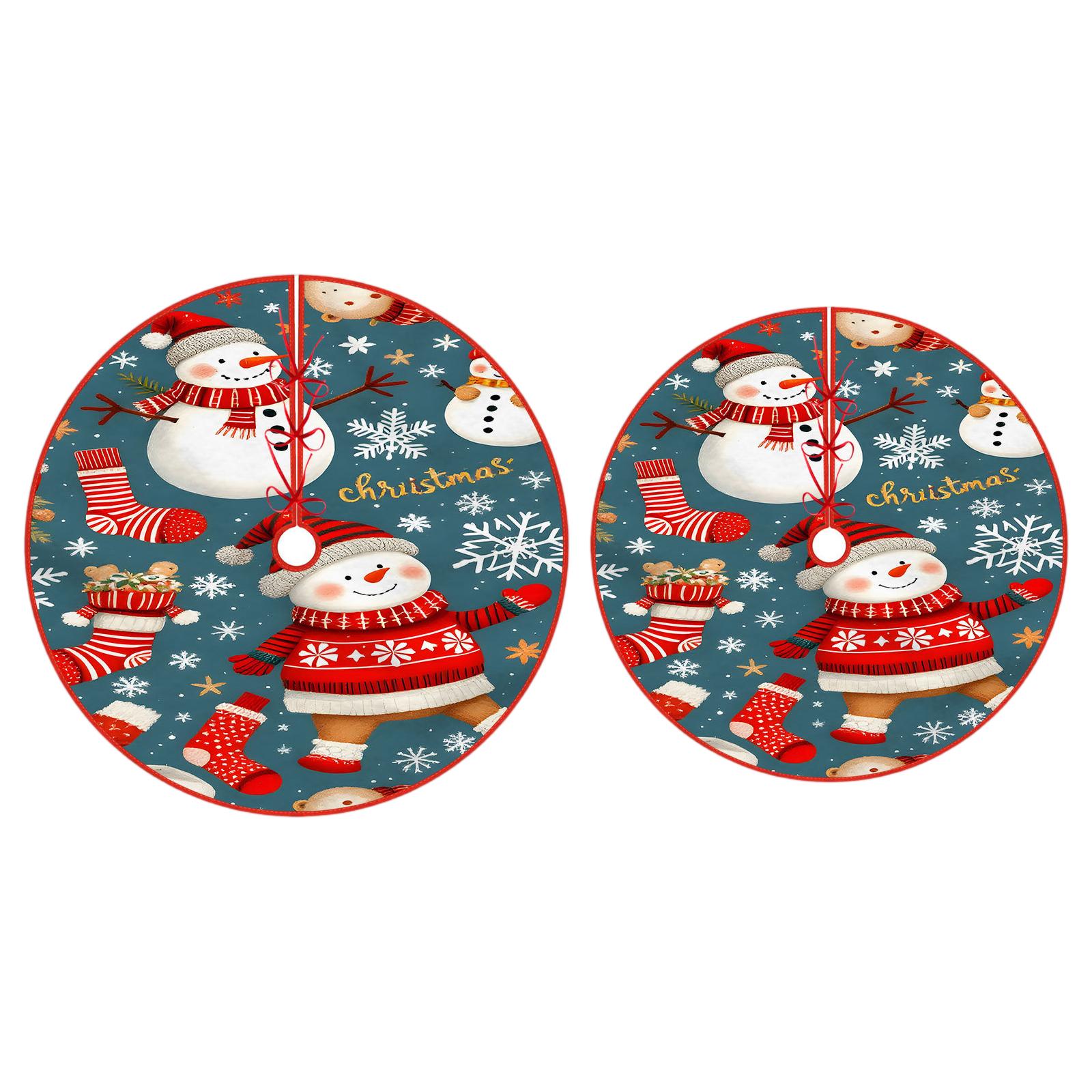 

Christmas Tree Skirt Christmas Tree Bottom Decoration Short Furry Tree Skirt Tree Bottom Decoration One Size