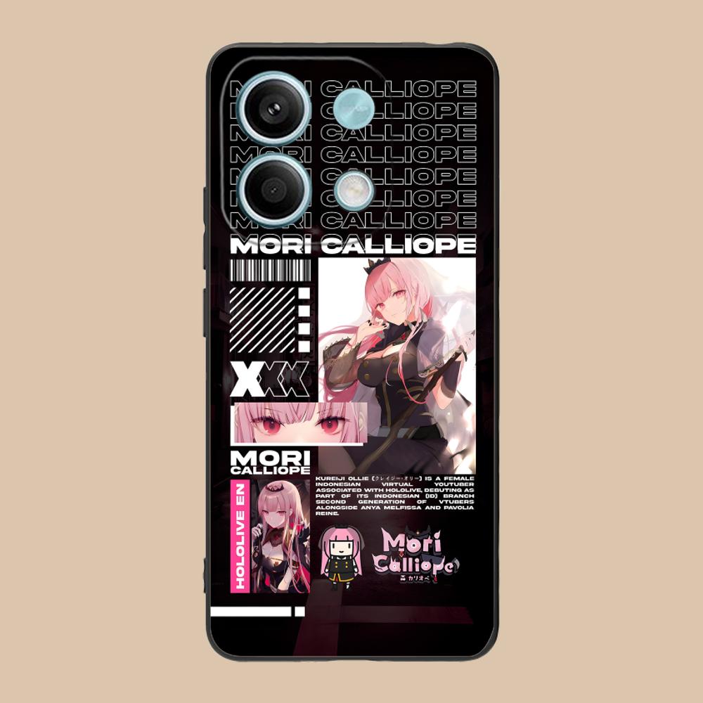 Holo Mori Calliope Matte TPU Mobile Phone Case for POCO F8 F7 F6 F5 F4 F3 F2 Pro GT C75 C71 C65 C61 C40 Pro Ultra Colorful Cover