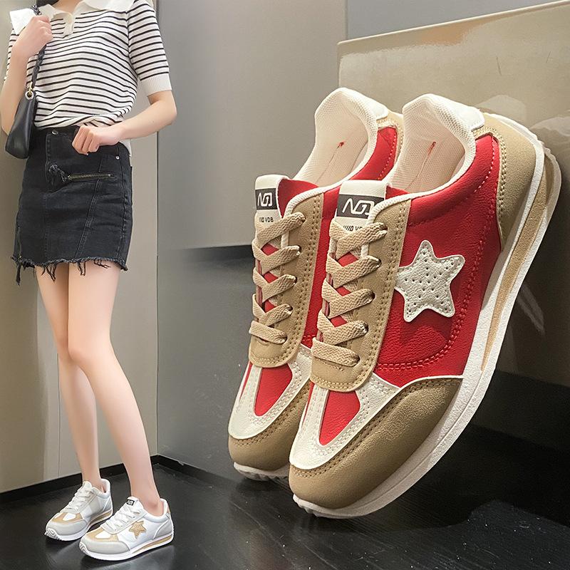 2025 Spring New Little White Shoes Star Thin-soled Forrest Gump Shoes Women's Korean Version Versatile Student Daily Casual Shoes XT26