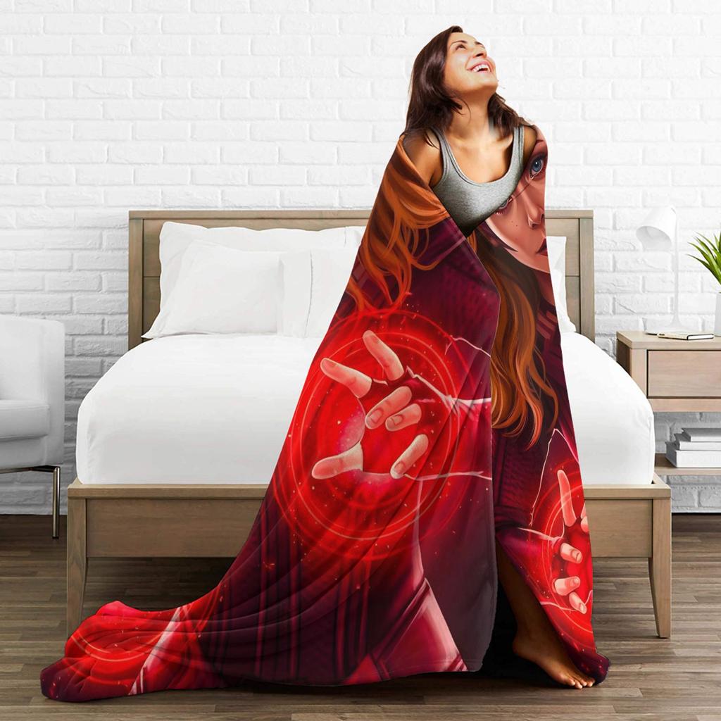 Scarlet Witch Blanket Quality Warm Soft Throw Blanket Autumn Travel Office Couch Bed Aesthetic Bedspread