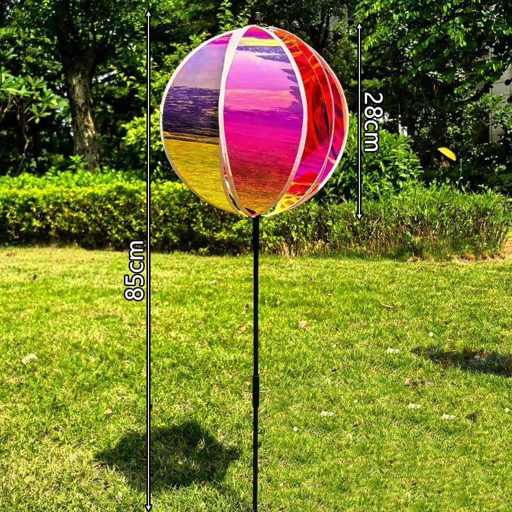 Rainbow Effect Windmill Glitter Stripe Reflective Pinwheels Rainbow Wind  Kindergarten Outdoor