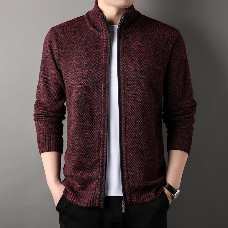 Men Cardigan Wool Sweater Autumn Winter Warm Sweater Jacket Korean Style Fashionable Casual Coat Men's Luxury Windbreaker 2026