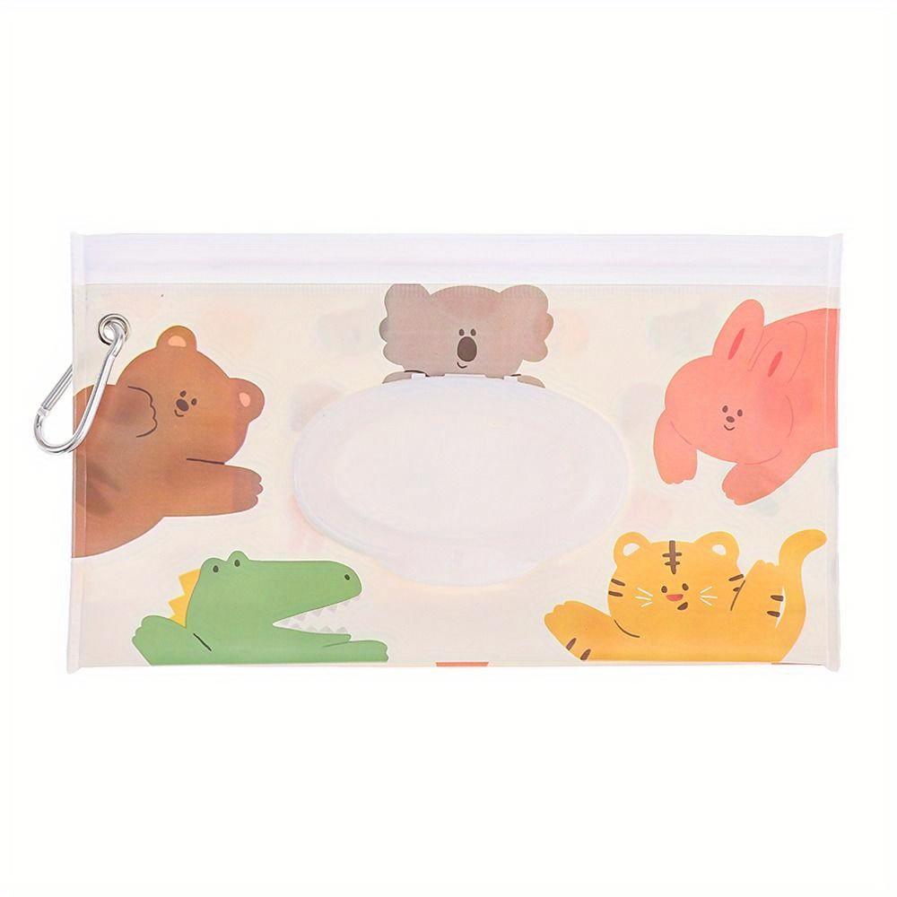 EVA Baby Wet Wipe Pouch Portable Wipes Holder Case Flip Cover Snap-Strap Reusable Refillable Cosmetic Pouch Useful Tissue Box