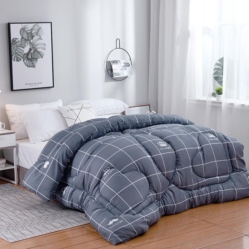 Luxurious Checkered Queen Comforter Set - Stain Resistant, Soft Microfiber, Lightweight, Breathable, Easy Care For All Seasons
