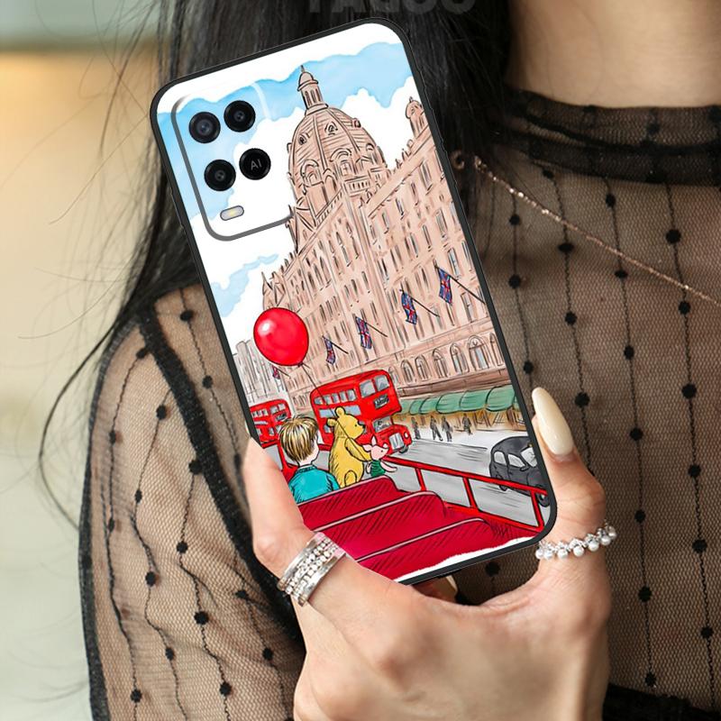 London Red Bus Big Ben Case For Oppo A78 A98 A18 A38 A58 A60 A80 A40 A96 A76 A16 A94 A74 A54 A15 A17 A57 A77 A5 Pro
