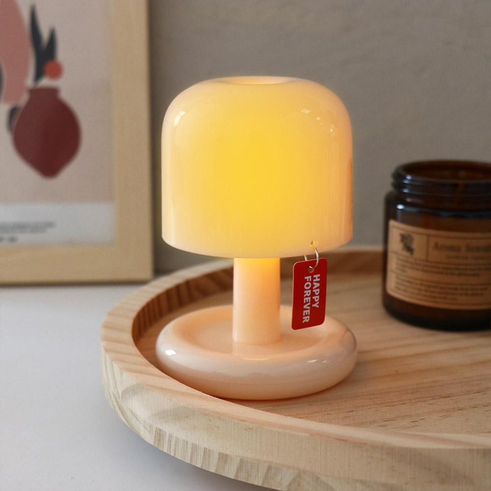 Tabletop Mushroom Table Lamp USB Rechargeable Minimalist Desk Lights Sunset Night Light Coffee Bar