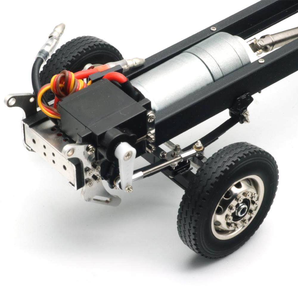 Qin24 1/24 RC Vrachtwagen 4×2 Trekker Kiepwagen Model Chassis Voor 2 Achter 4