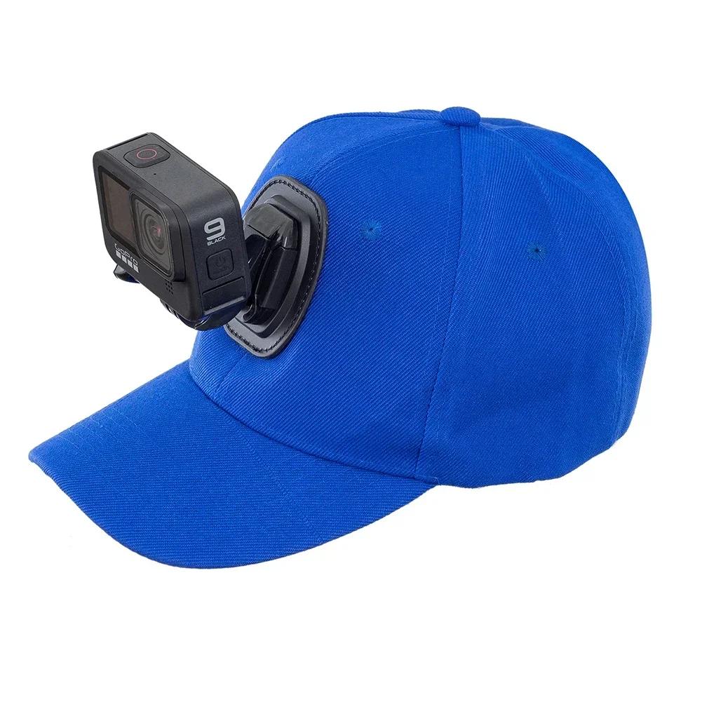 Baseball Cap with Action Camera Bracket Mounting Bracket for Gopro Hero 12 11 10 9 8 7 6 5 4 3 Insta360 X3 X2 Eken SJCAM DJI