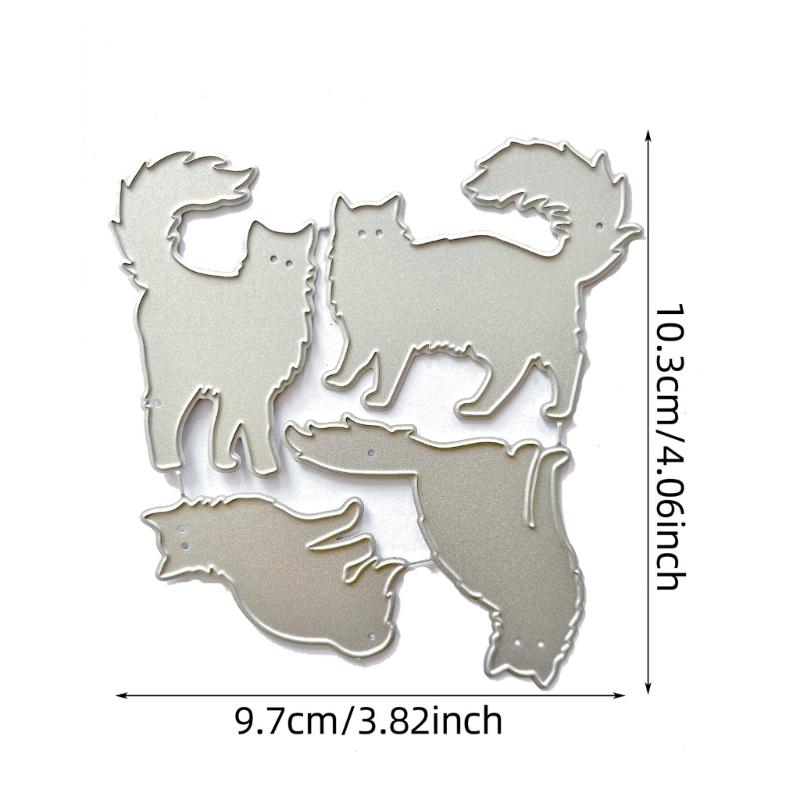 Animal Cat Metal Cutting Dies Stencils for DIY Scrapbooking Decorative Embossing Paper Cards Template Decor Die Cuts