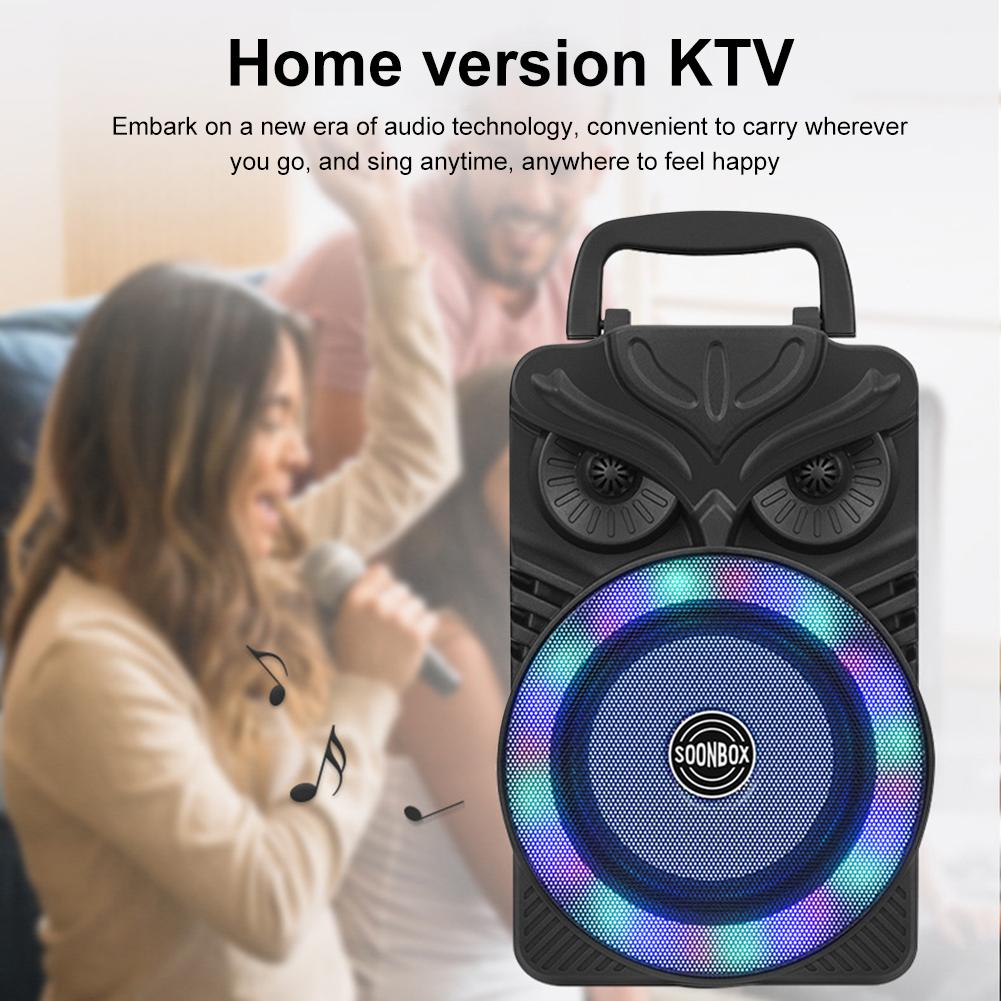 5.1 Bluetooth HiFi Speaker 1200mAh Portable Wireless Loudspeaker RGB Flash Lights Mobile Stand Outdoor Music Player for Camping