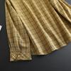 Women's Plaid Cotton Long-Sleeve Top - Slimming & Age-Reducing, Spring/Autumn Collection 2026