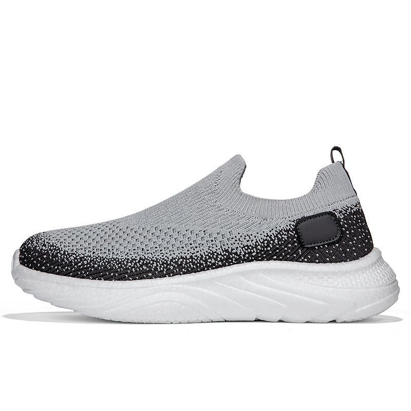 Spring Men's Shoes New Couple Mesh Breathable Sports Shoes Lazy One-pedal Fly-woven Casual Trendy Women's Shoes