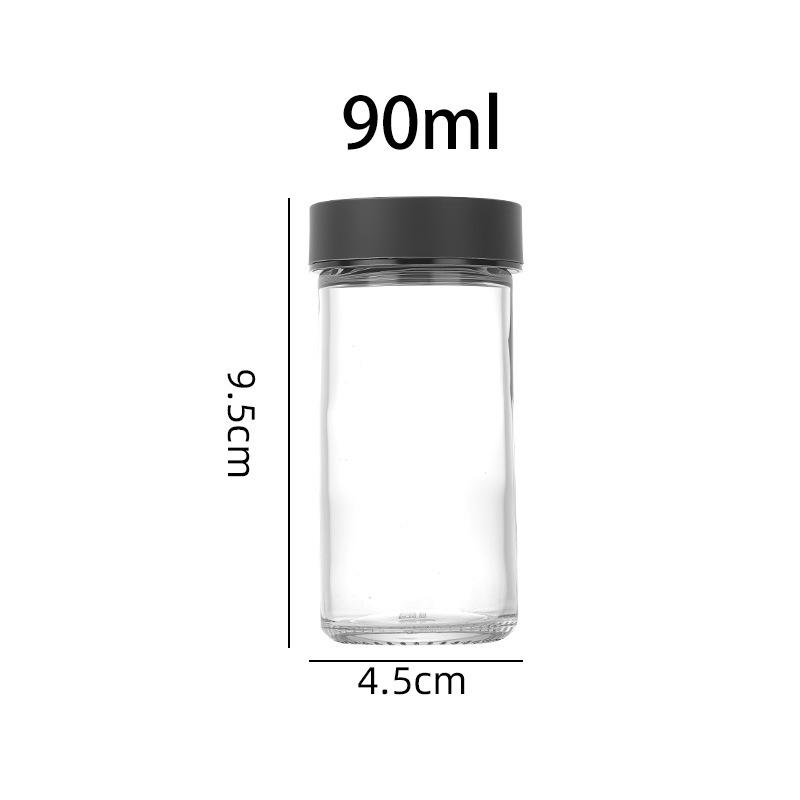 Rotating Spice Rack With Clear Glass Jars And Adjustable Lids 360 Degree Rotation For Home Kitchen Outdoor Camping Cooking