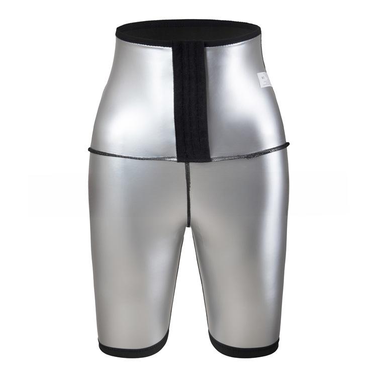 Women's High-Waist Buttoned Sauna Sweatpants for Fitness and Yoga