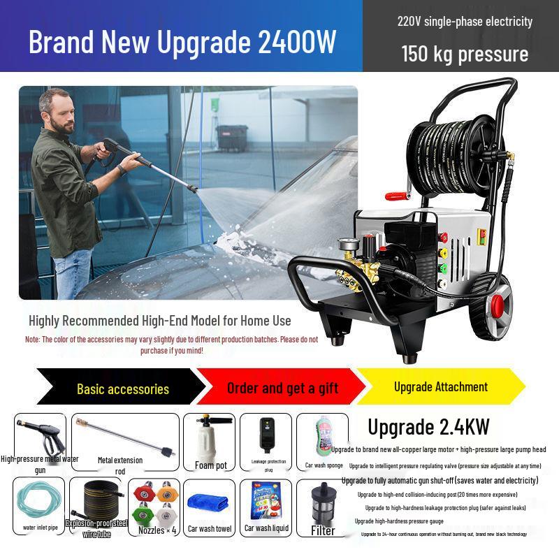 1200kg High-Pressure Car Washer with Powerful Water Pump and Brush