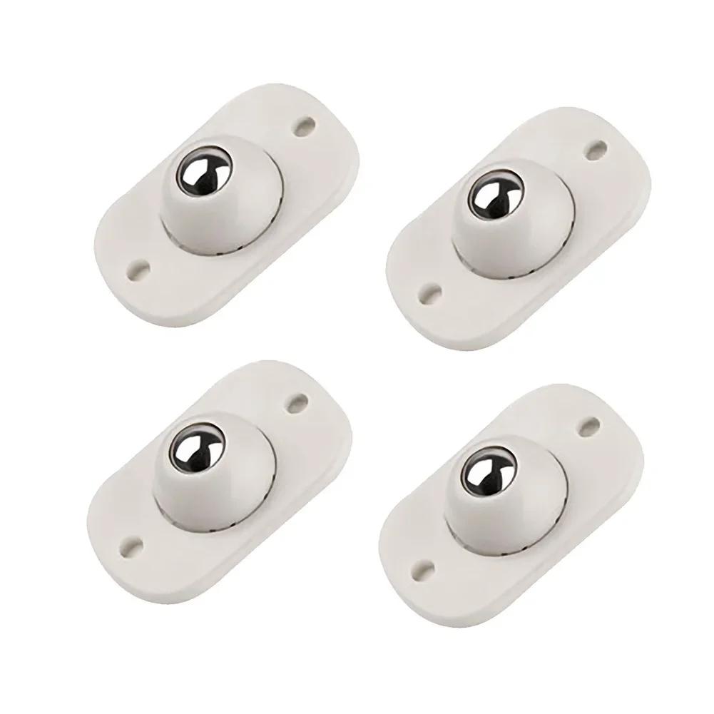 

4pcs 360° Rotation Ball Caster Strong Load Bearing Mini Swivel Caster Versatile for The Bottom of Storage Box Trash Can
