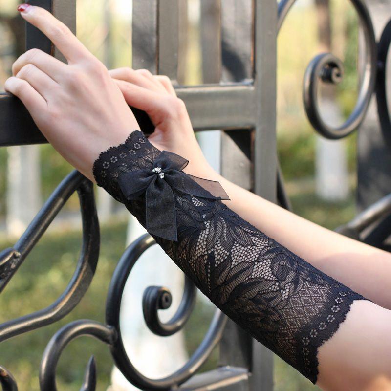 

Scar Covering Women s Arm Sleeve Lace Half-Finger Bow Section 12-1 (one) All yards