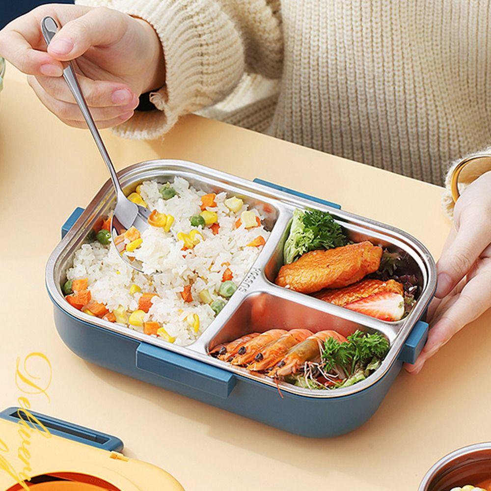 1100ml Double Layer Lunch Box Leak-Proof Food Storage Container Insulated Box  for Office&School