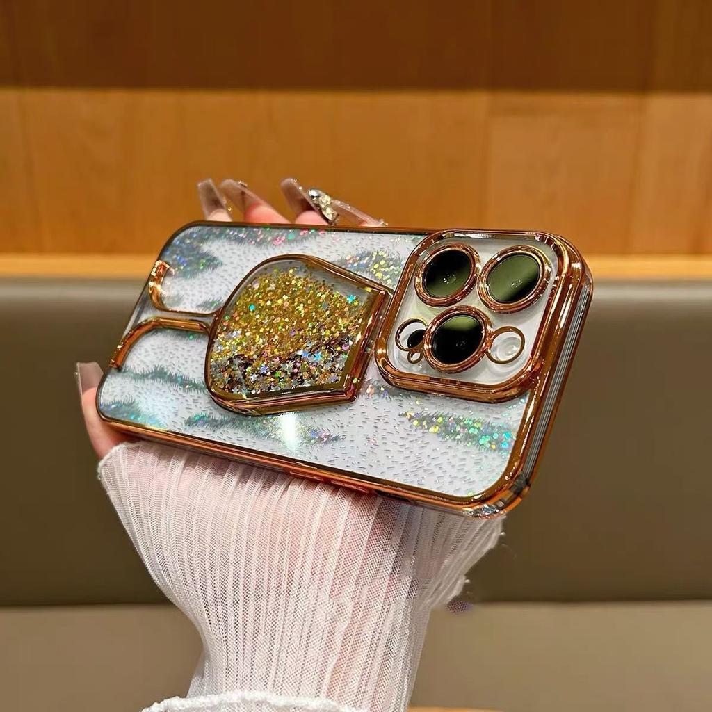 Creative and Personalized Phone Case, Suitable for IPhone16 Protective Case, Apple 15promax, Three-dimensional Flowing Sand 14plus