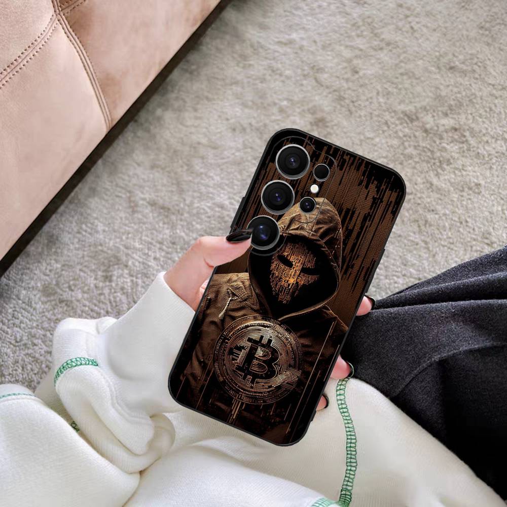 Luxury B-Bitcoin Phone Case For Samsung S 24 Fe 25 Ultra Plus 20 Lite 21 30 22 23 24 22 Ultra 5G Fundas