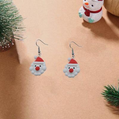 1 Pair of Santa Claus Earrings, Cute Earrings, Suitable for Wearing During Christmas