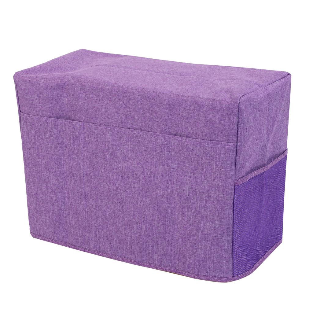 Sewing Machine Cover with Storage Pockets Polyester Protective Dust Cover 17.32x12.01x8.46in Purple
