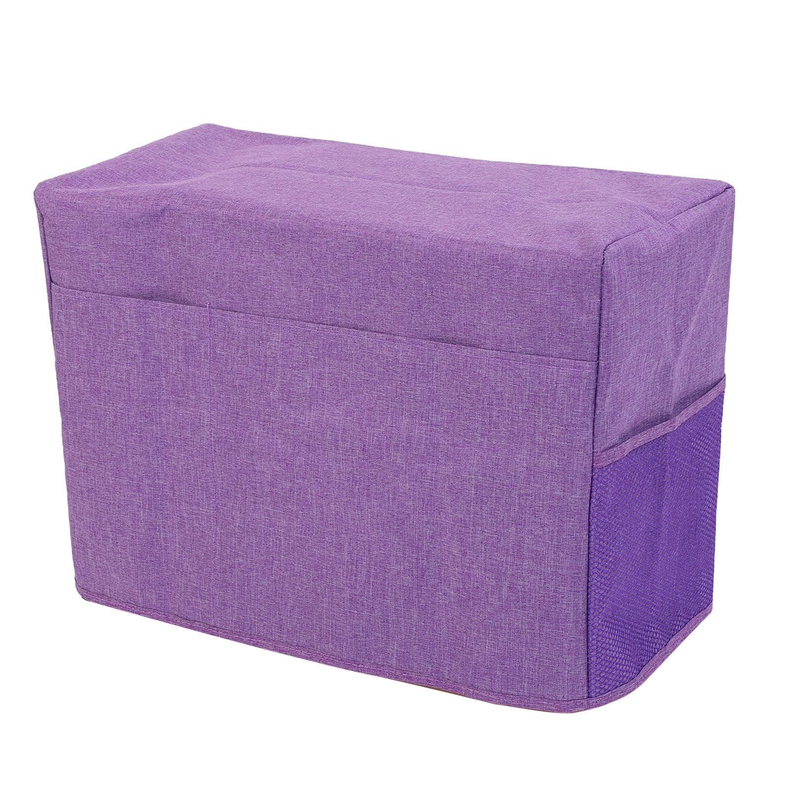

Sewing Machine Cover with Storage Pockets Polyester Protective Dust Cover 17.32x12.01x8.46in Purple