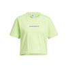 Originals Solid Logo Print Short Sleeve Crew Neck T-Shirt Women Tops Lime-Green HP0100