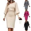 Жіноча осінньо-зимова модна сексуальна сукня з тонкою талією на стегнах і довгими рукавами для побачень