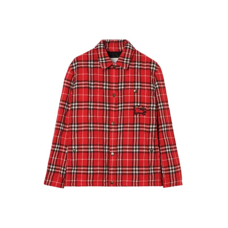 

Burberry Men s Checked Quilted Wool Flannel Jacket S