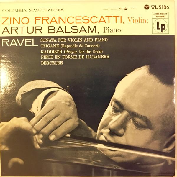 

LP Record ZINO FRANCESCATTI, ARTUR BALSAM, RA - Sonata For Violin And Piano, Tzigan WL5186 COLUMBIA MASTER 1956 Japan Classical Used