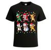 Dabbing Santa Elf Friends Christmas Mens T Shirt Funny Xmas Party Shirt Top