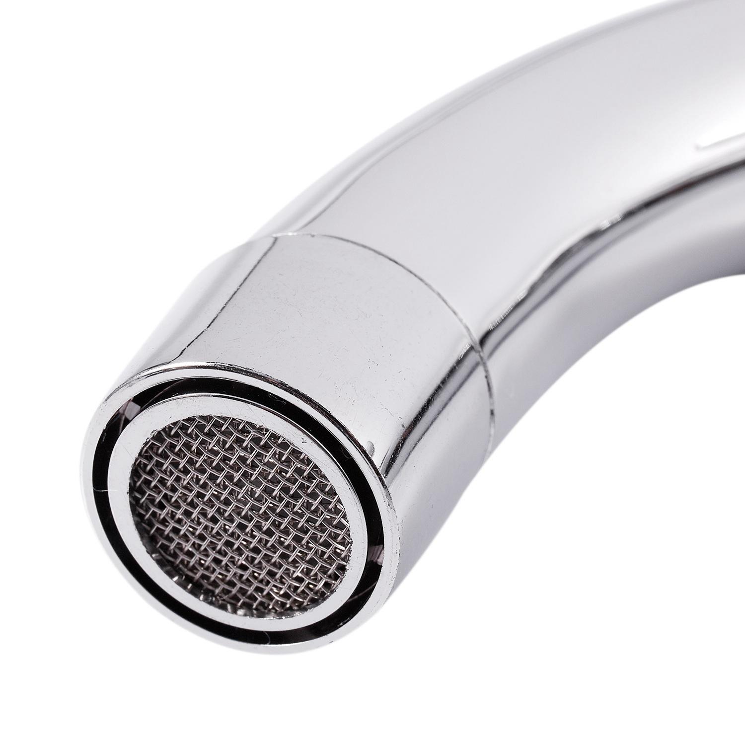 ABUL-Kitchen Basin Faucet Single Cold Deck Mounted Stainless Steel Basin Sink Faucet Mixer Tap Single Handle Bathroom Accessorie серебряный