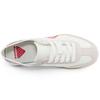 Kappa Fabric Suede Retro Running Shoes Non-Slip Wear-Resistant Low-Top Casual Shoes Unisex Sneakers White Red K0DX5BB03-012A