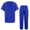 Women's Quick Drying Fabric Color V-neck Pocket Short Sleeved Pants Set Workwear