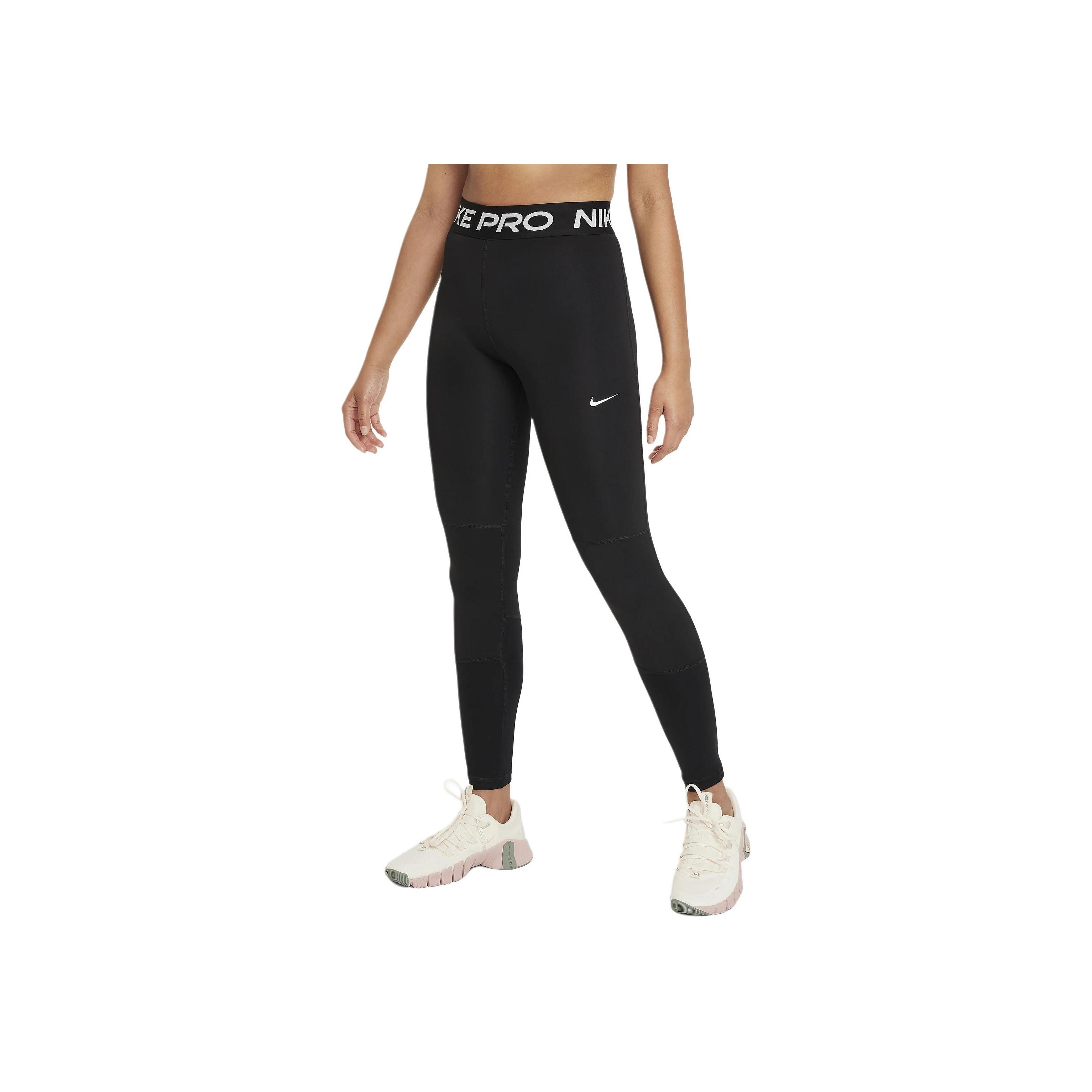 

Детские дышащие леггинсы с высокой талией Nike Pure Color, черные DA1028-010 XL