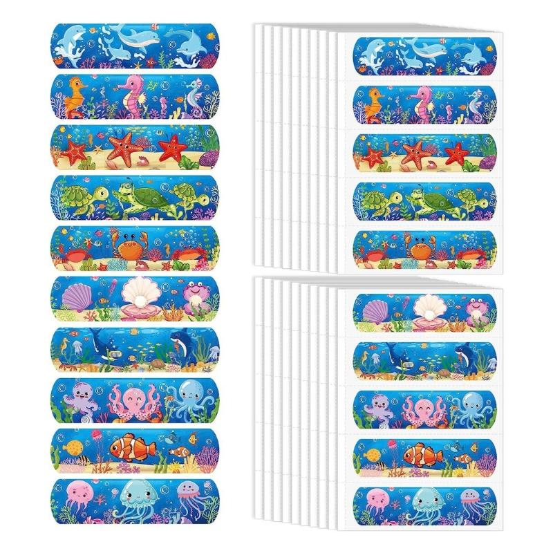 

50pcs of Cartoon Waterproof Plasters Comfortable & Breathable Woundplasts Convenient for Children Keep Wounds Protected