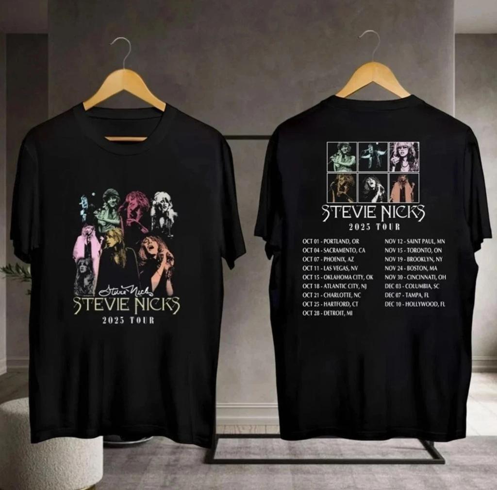 Stevie Nicks Live Concert Music Tour Dates 2025 Double Sided T-Shirt Mens Womens Tees Top