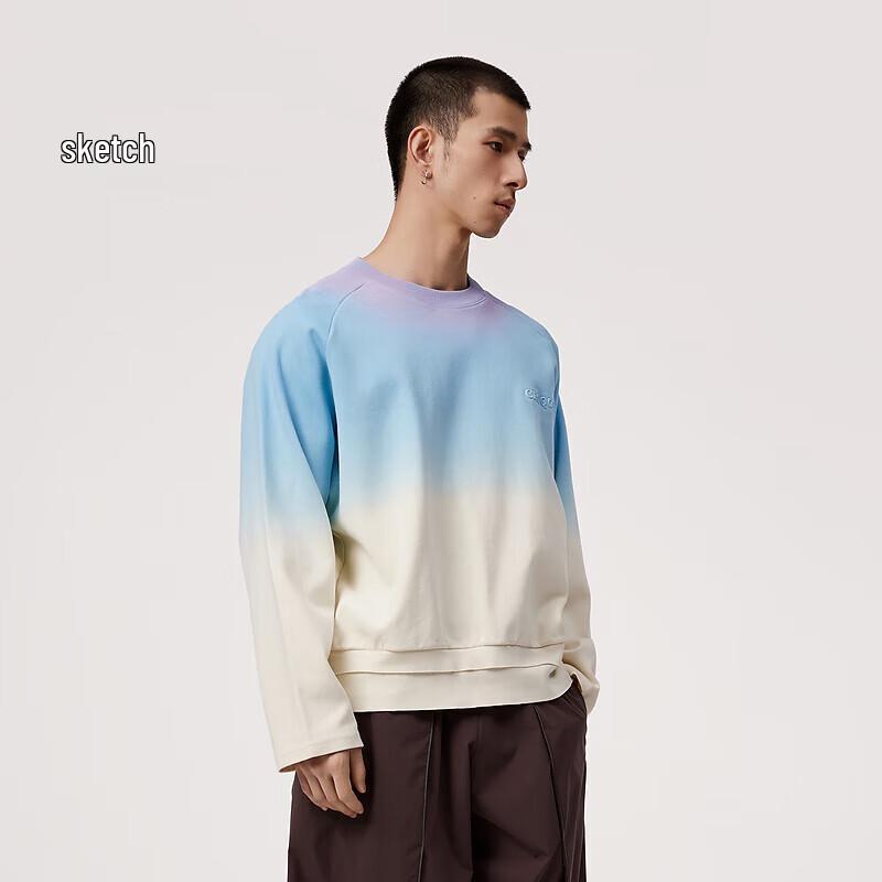 Croquis Men's 2024 Spring Gradient Loose Fit Sweatshirt