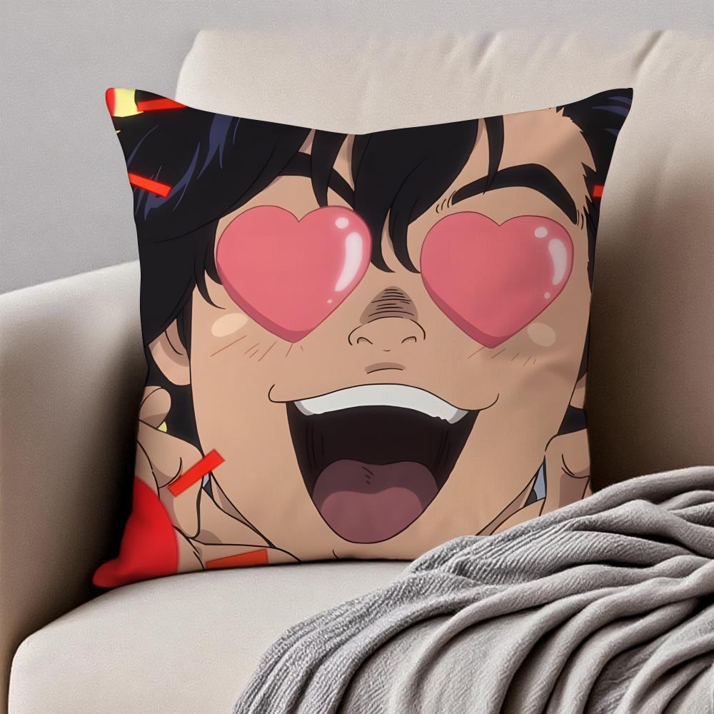 Fashion CCity Hunter SShinjuku Private Eyes Cushion Cover Pillowcase Antidustmite Invisible Zipper Short Plush Sofa Cushion