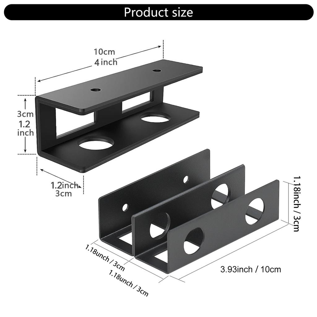 3Pcs Under Desk Laptop Mount Space Saving Organizers Rack Convenient for Laptops Tablets Keyboards and More Use
