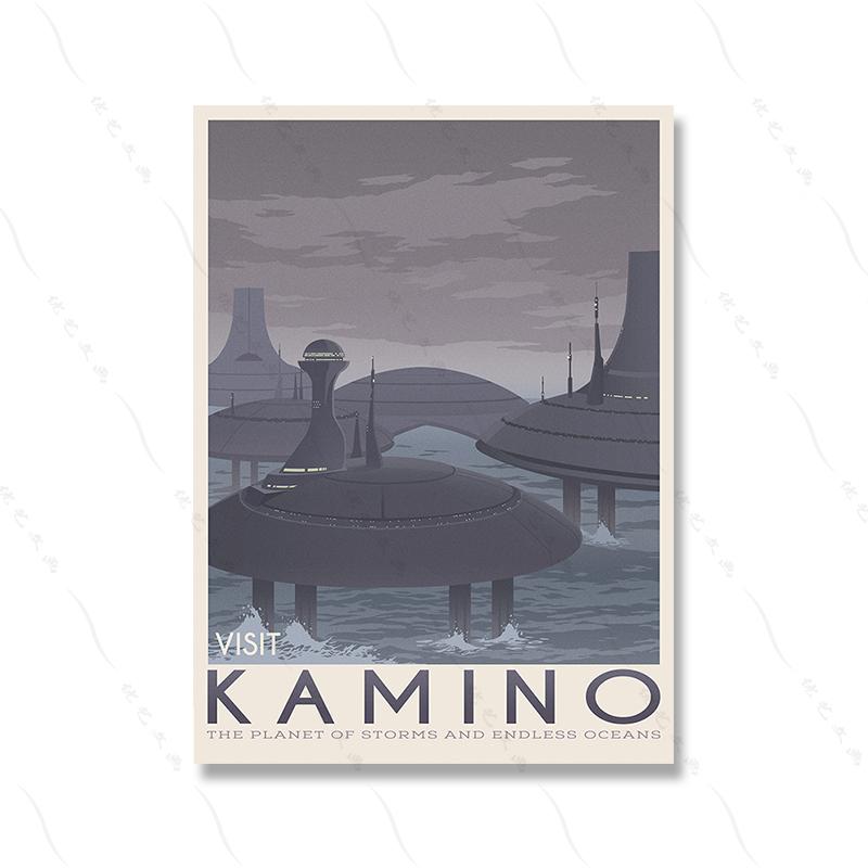 Planet Storm Trek Kunstdrucke, Retro-Reiseposter, minimalistisches Weltraum-Landschaftsbild, Leinwandgemälde, Geschenk für Geeks, Zimmer, Heim-Wanddekoration