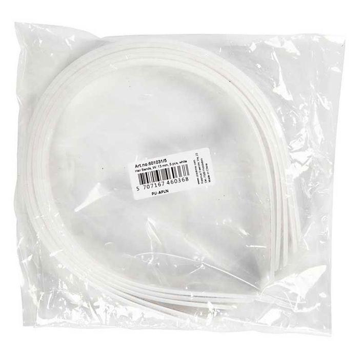 Plastic Tiaras To Decorate - White - 13 Mm - 5 Pcs