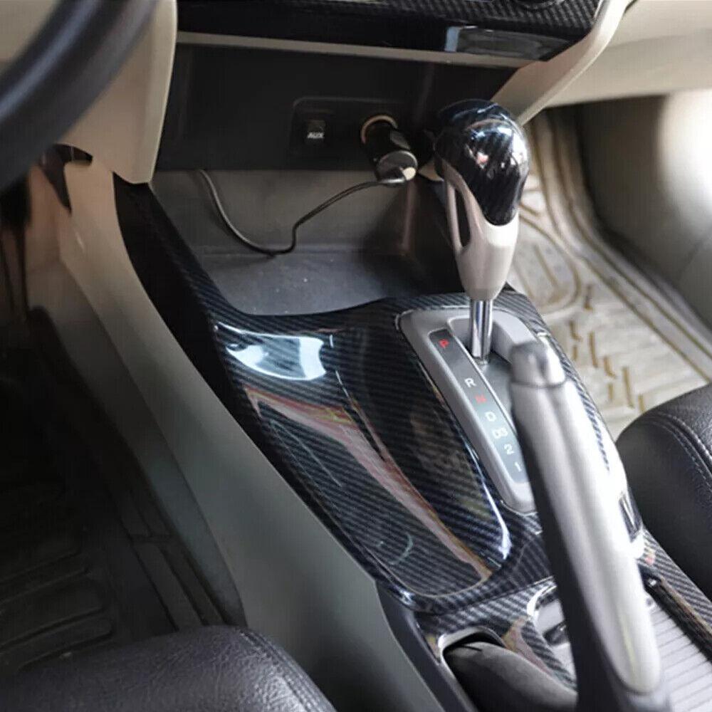 Fit For Honda Civic 2012-2015 Carbon Fiber Interior Gear Shift Panel Cover Trim