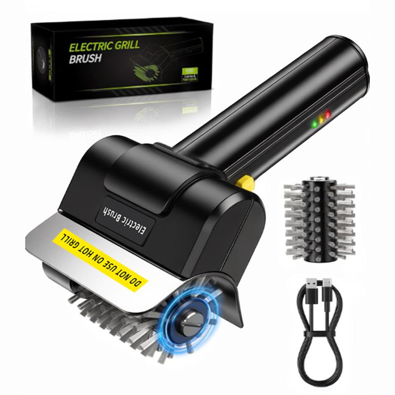 Electric Stainless Steel BBQ Brush Rechargeable Wireless Cleaning Brush Outdoor Cleaning Brush Grill Brush чёрный