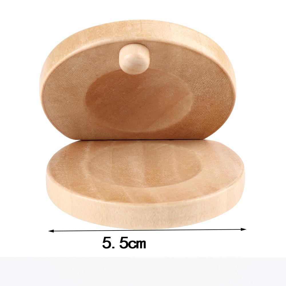 Development Listening Ability Unisex Wooden Percussion Musical Instrument Toy Castanets